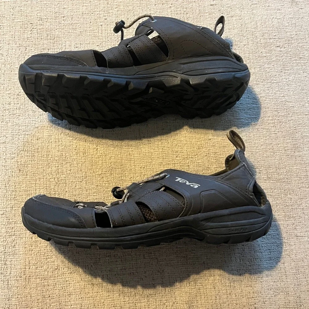 Teva Omnium Mens 11 Black Closed Toe Fisherman Hiking‎ Water Sandals 1003906